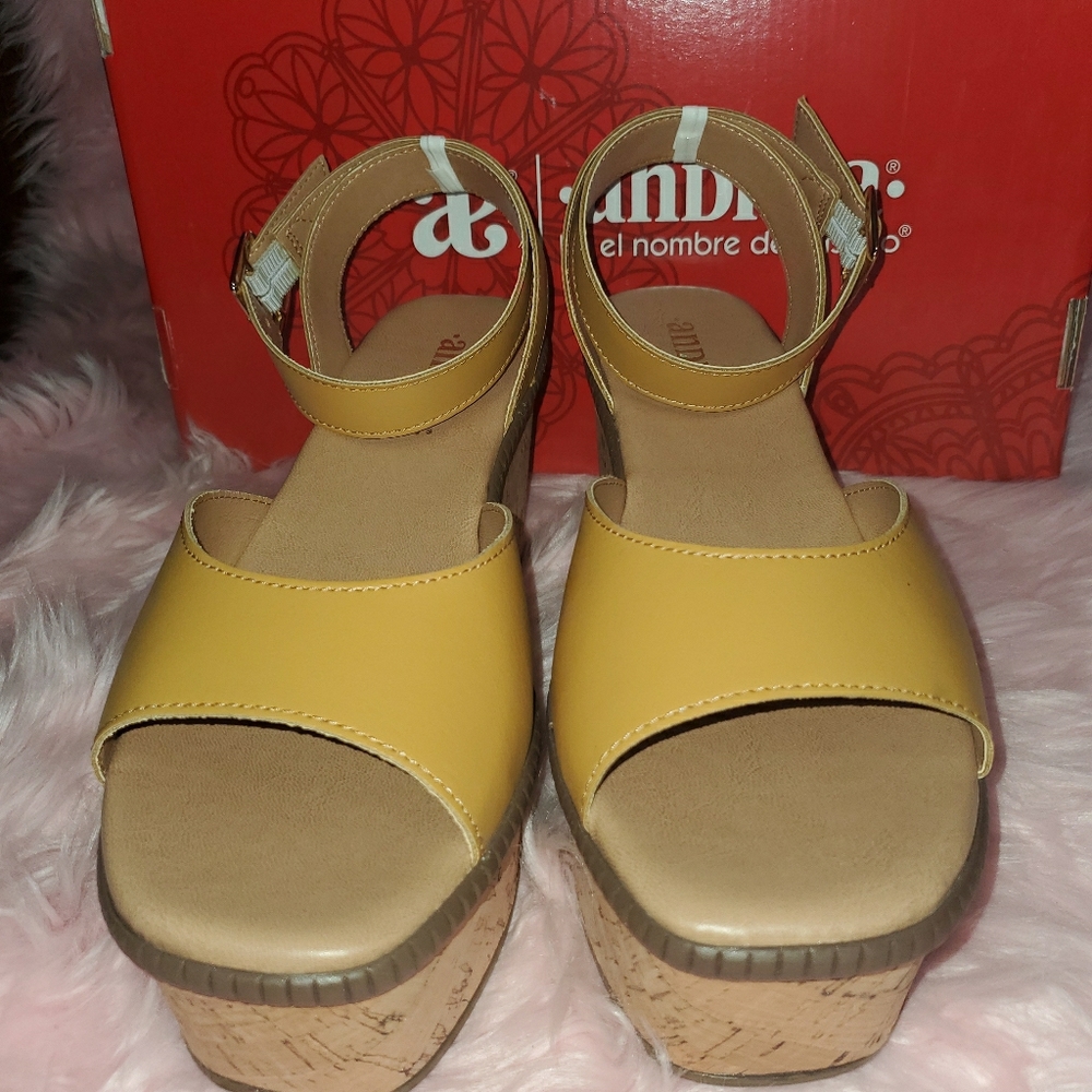 SOLD! Andrea yellow wedge's